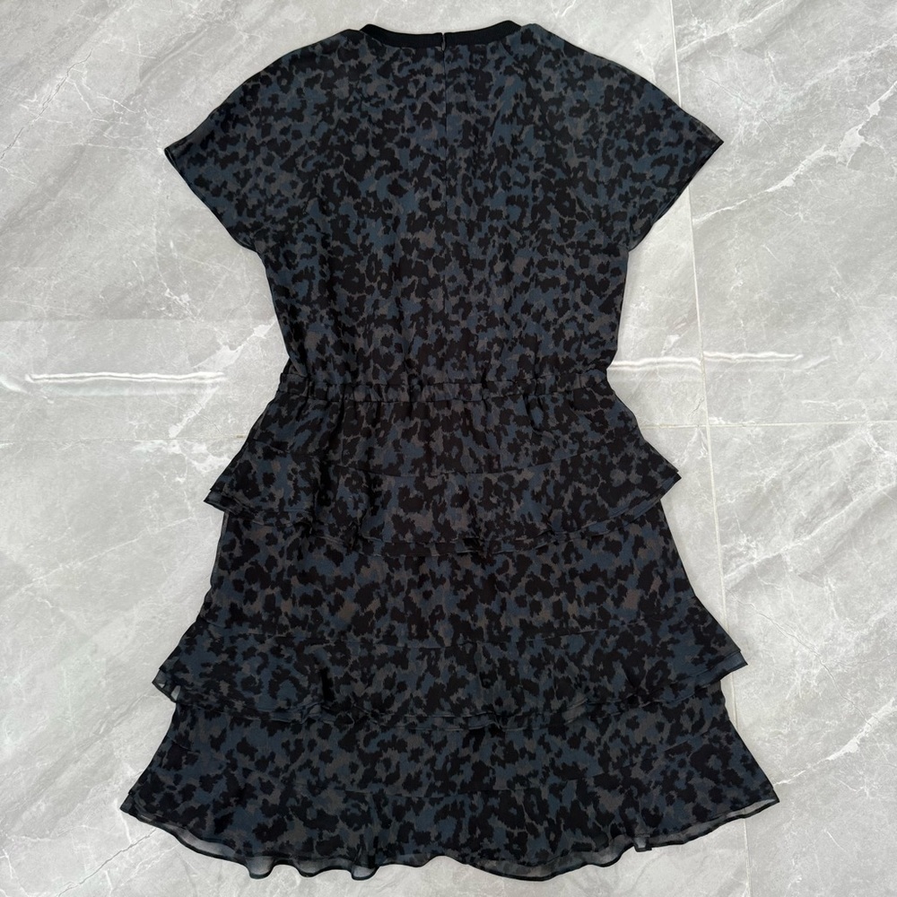 NWOT Women’s Madewell Radiant Dress Inkspot Leopard Print Tiered Dress Size 2 - Picture 16 of 16